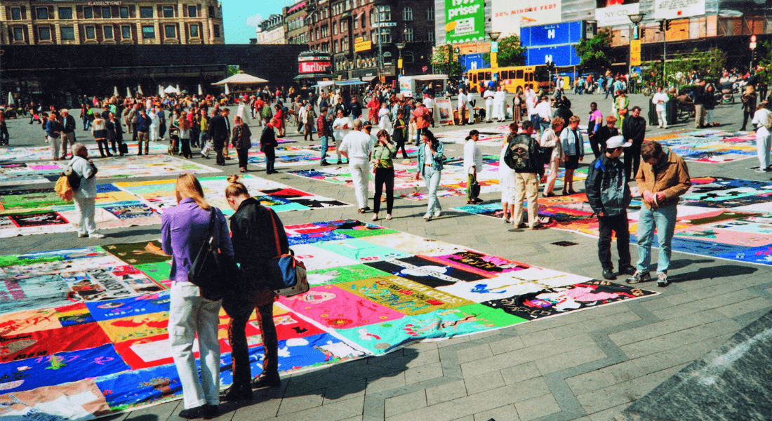 Foto fra Aids-krisens Danmarkshistorie, Gads Forlag. Foto fra Aids-krisens Danmarkshistorie, Gads Forlag.