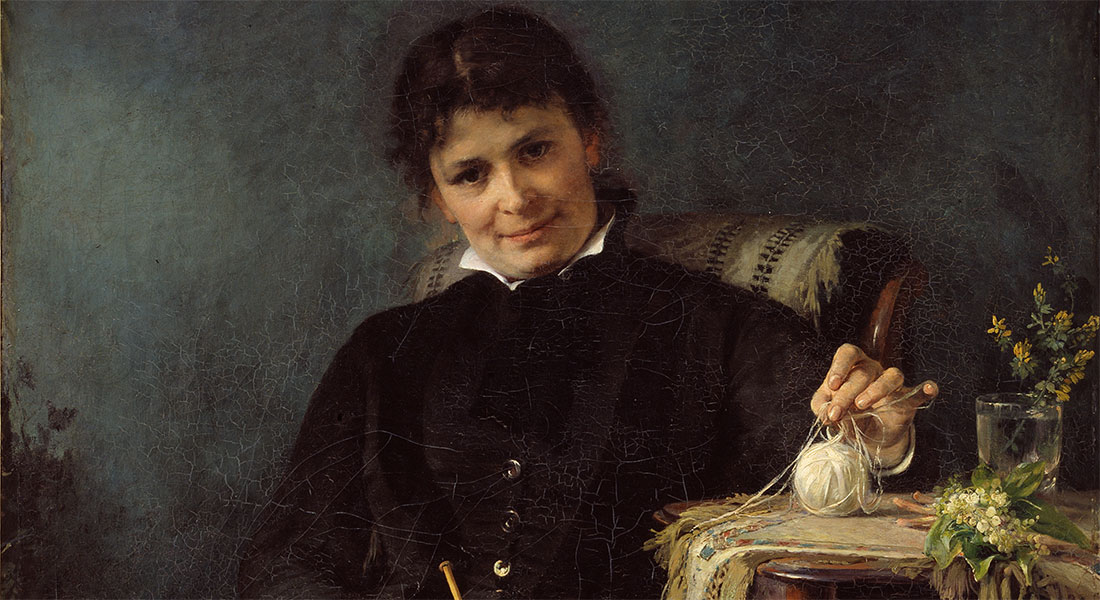 Anna Seekamp. Kunstnerens søster (Bertha Wegmann, 1882). Statens Museum for Kunst.